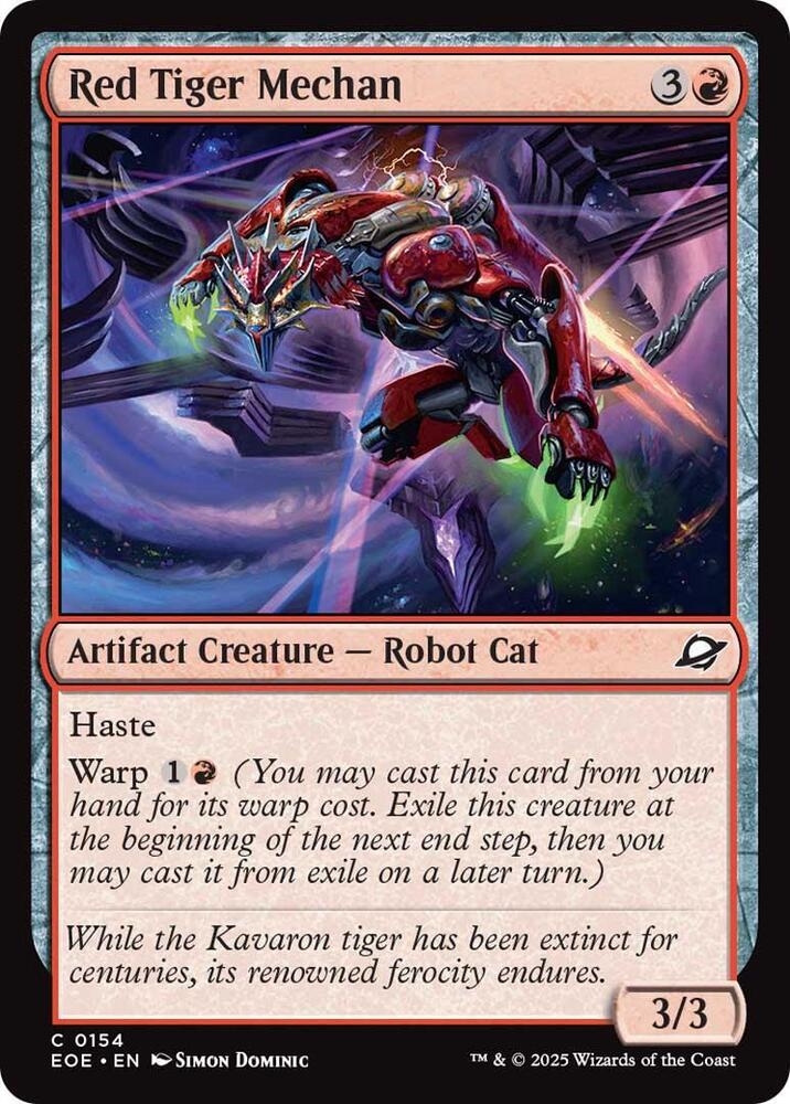 Red Tiger Mechan, EOE, 154, NM