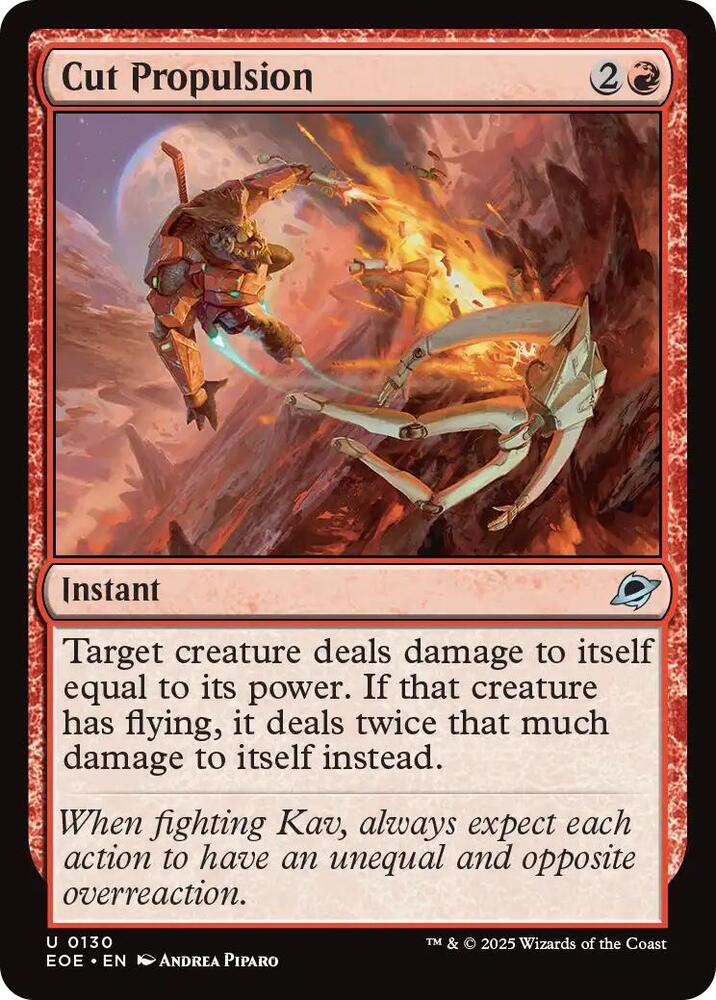 Cut Propulsion, EOE, 130, NM