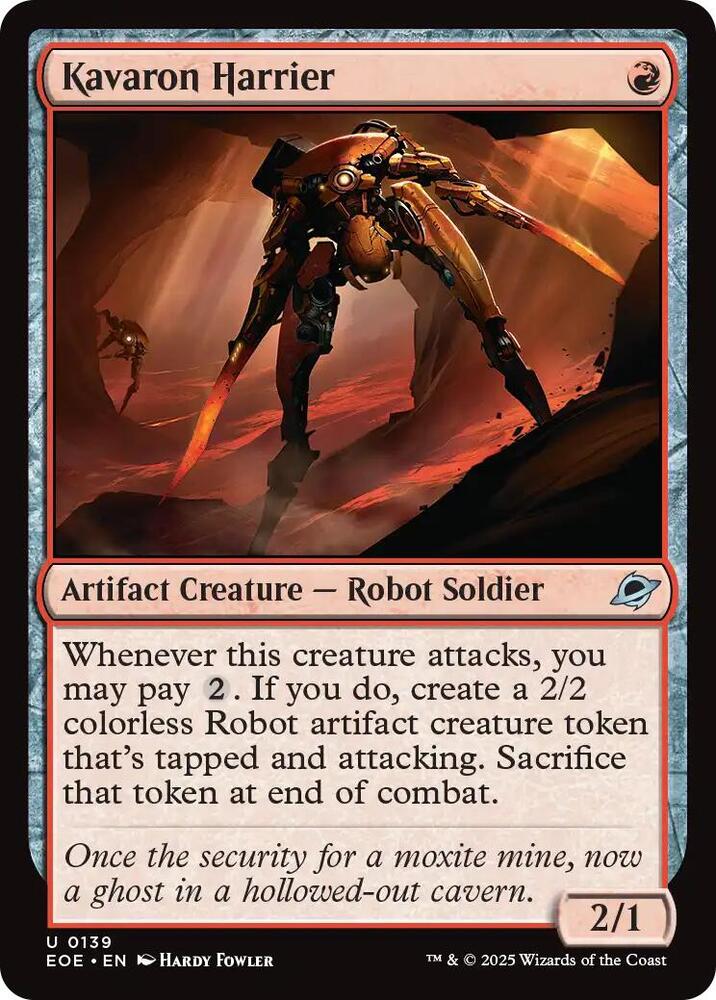 Kavaron Harrier, EOE, 139, NM