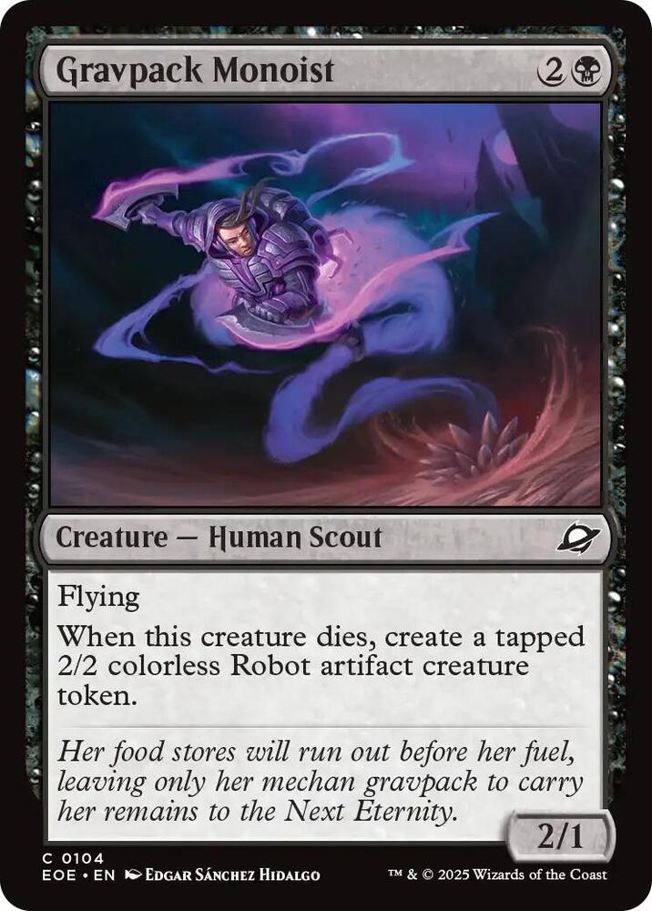 Gravpack Monoist, EOE, 104, NM