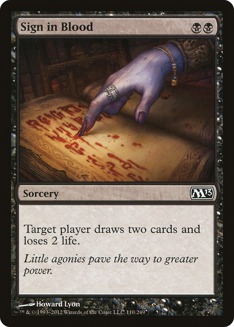 Sign in Blood (M13) 110
