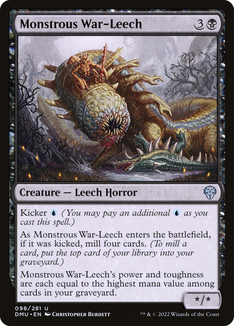 Monstrous War-Leech (DMU) 98 - WZRD TCG