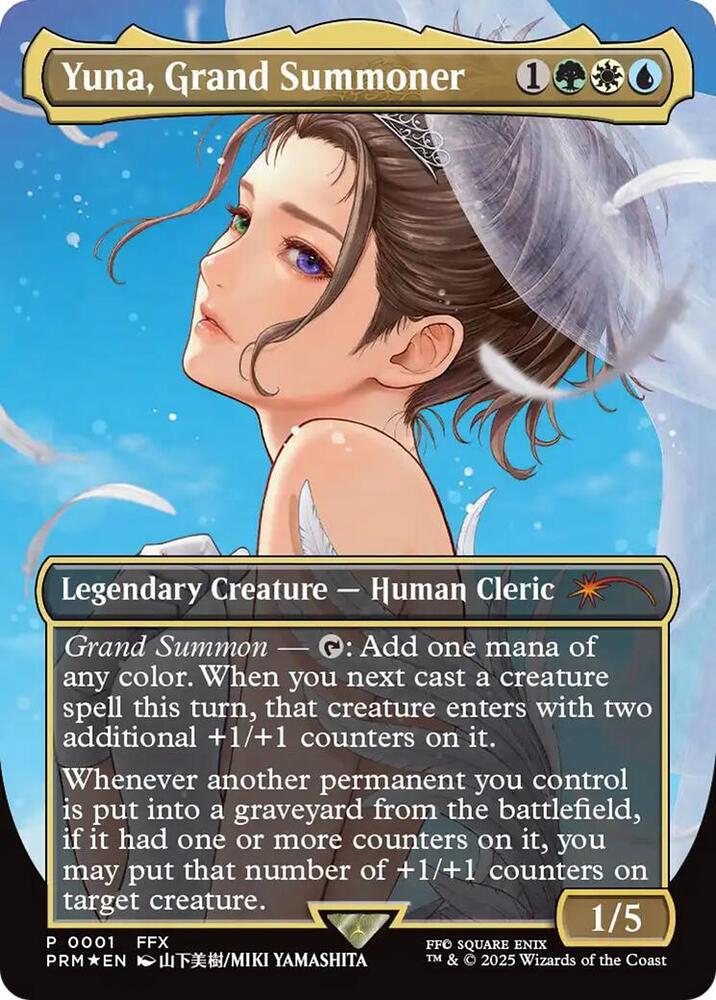 Yuna, Grand Summoner (Borderless),, 1, Near Mint, Foil