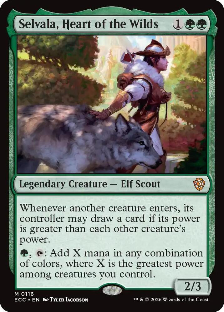 Selvala, Heart of the Wilds,, 116, Near Mint, Normal