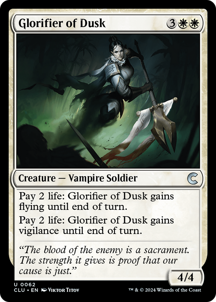 Glorifier of Dusk (CLU) 62 - WZRD TCG
