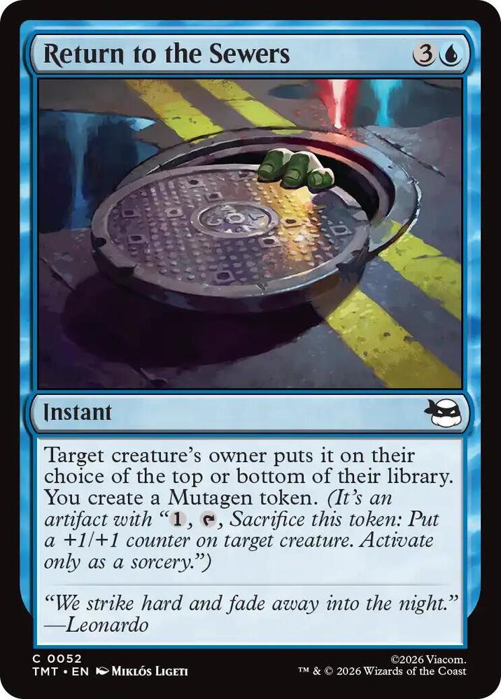 Return to the Sewers, TMT, 52, NM