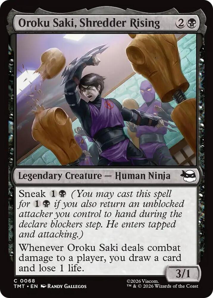 Oroku Saki, Shredder Rising, TMT, 68, NM