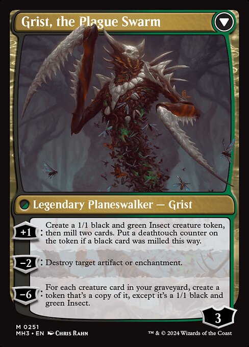 Grist, Voracious Larva // Grist, the Plague Swarm (Back)