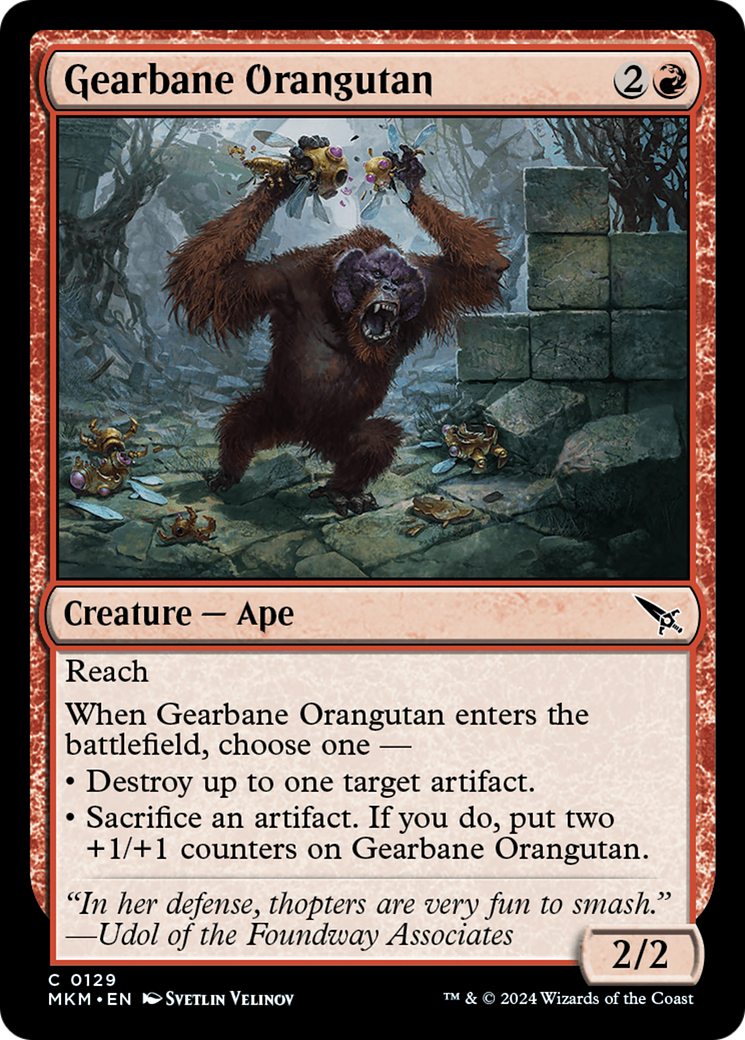 Gearbane Orangutan (MKM) 129 - WZRD TCG