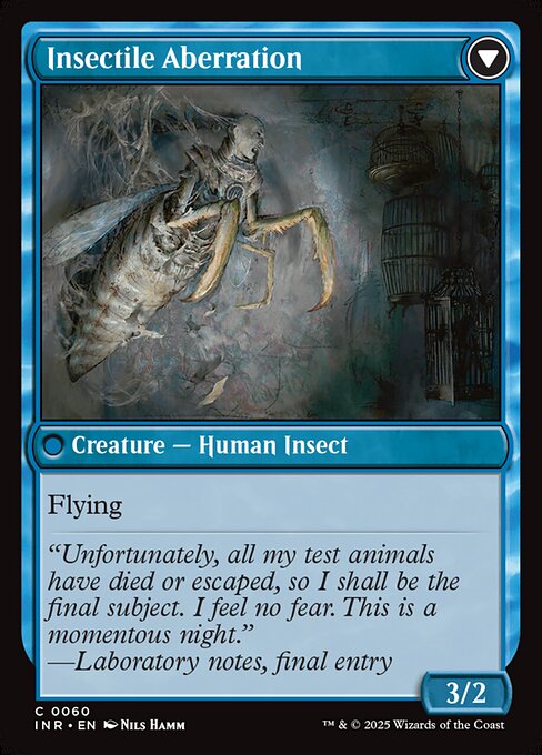 Delver of Secrets // Insectile Aberration back
