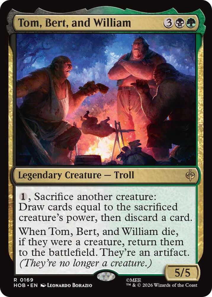 Tom, Bert, and William, HOB, 169, NM, Foil