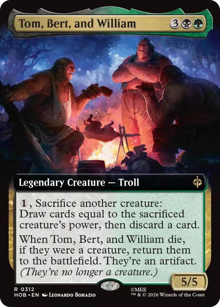 Tom, Bert, and William (Extended Art), HOB, 312, NM