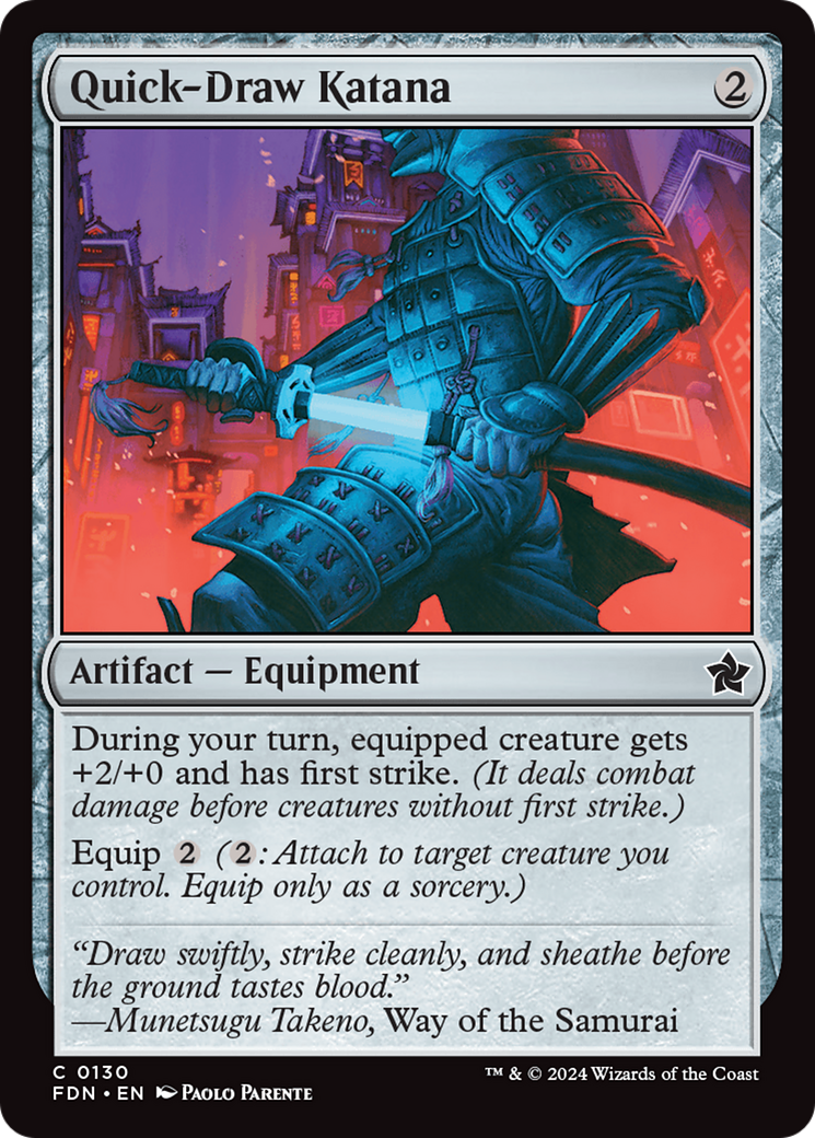 Quick-Draw Katana (FDN) 130 - WZRD TCG