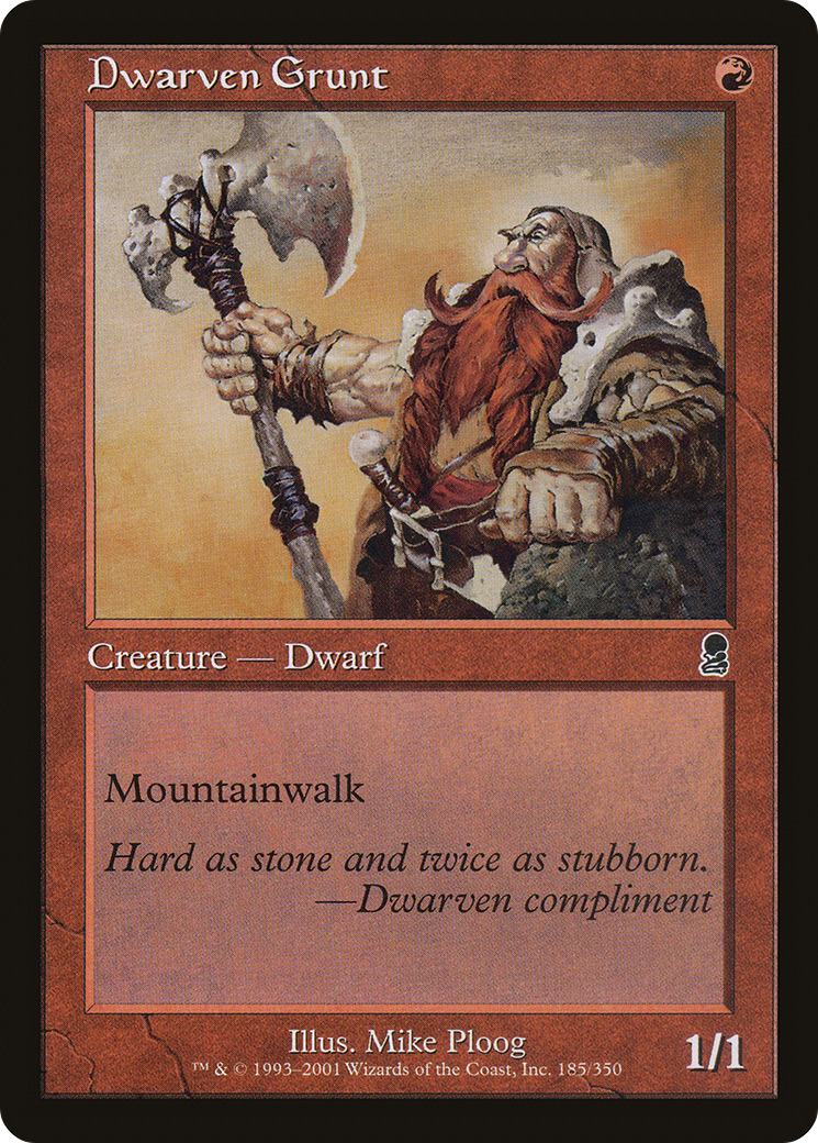 Dwarven Grunt (ODY) 185 - WZRD TCG