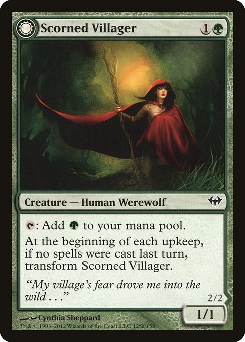 Scorned Villager // Moonscarred Werewolf front