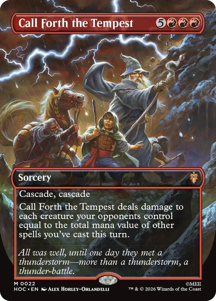 Call Forth the Tempest (Borderless), HOC, 22, NM, Foil