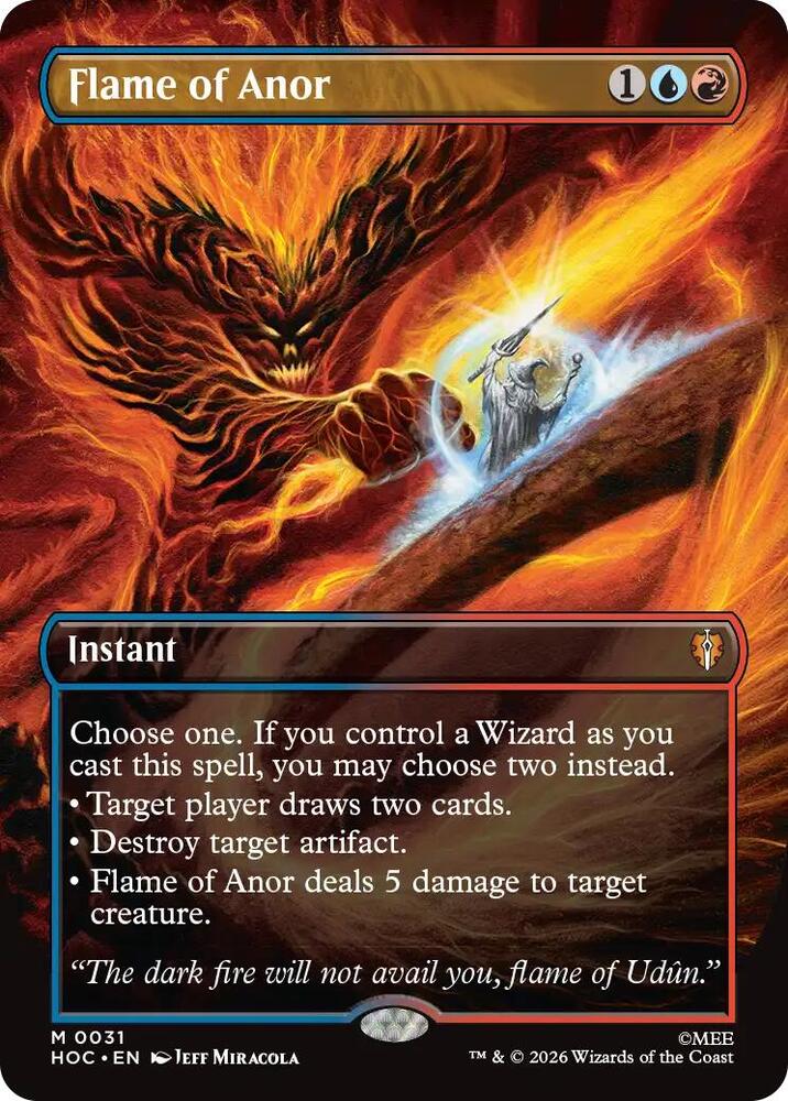 Flame of Anor (Borderless), HOC, 31, NM