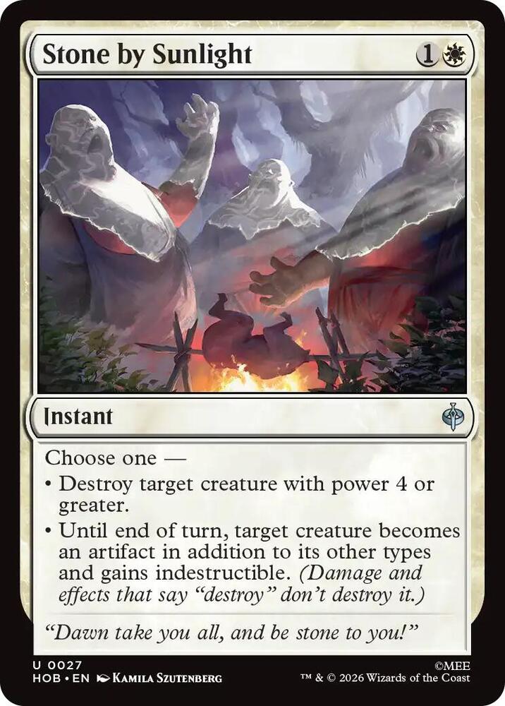 Stone by Sunlight, HOB, 27, NM, Foil