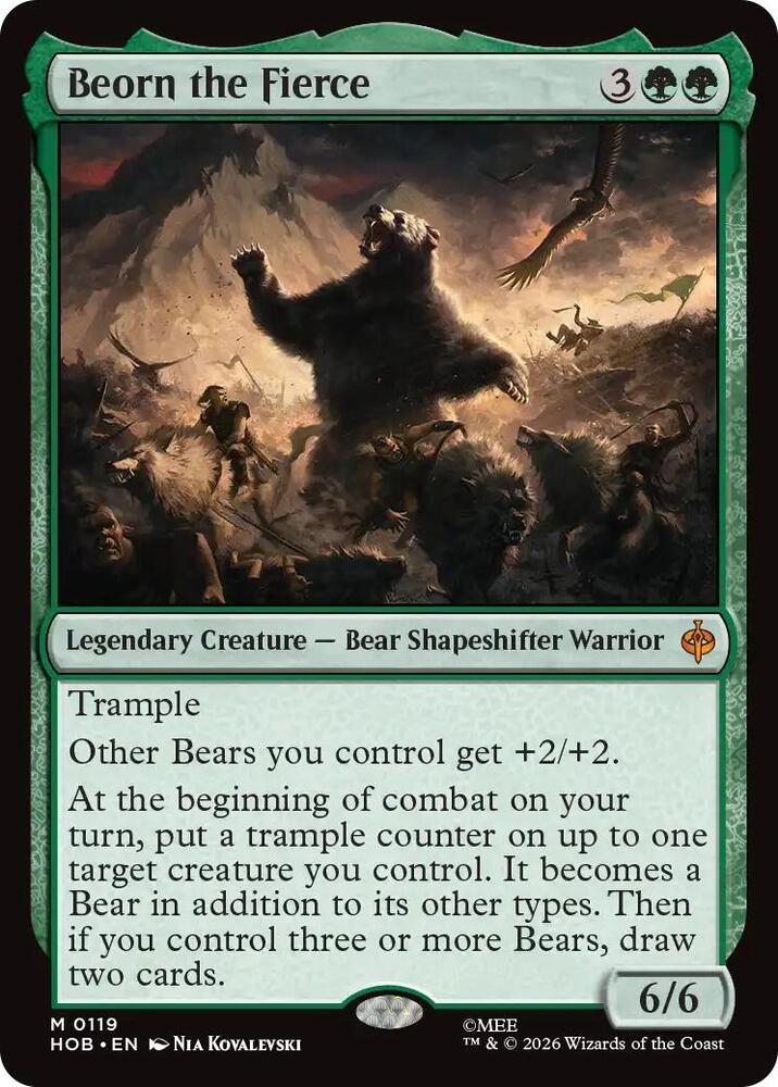 Beorn the Fierce, HOB, 119, NM, Foil