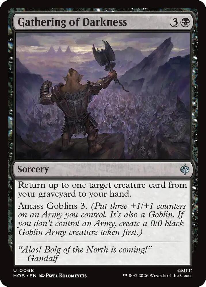 Gathering of Darkness, HOB, 68, NM, Foil