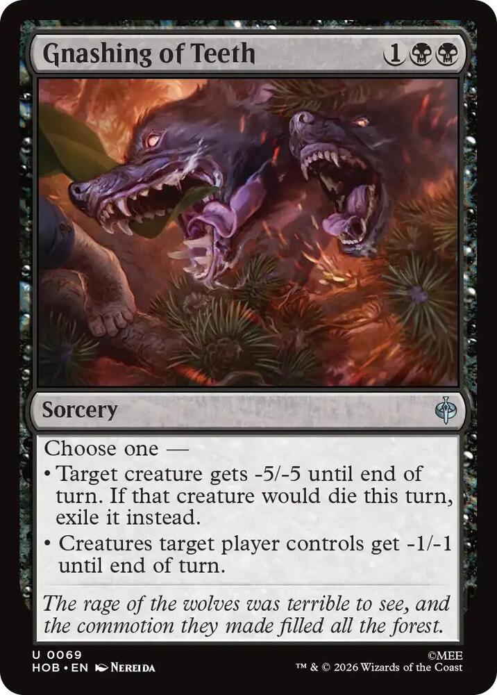 Gnashing of Teeth, HOB, 69, NM, Foil