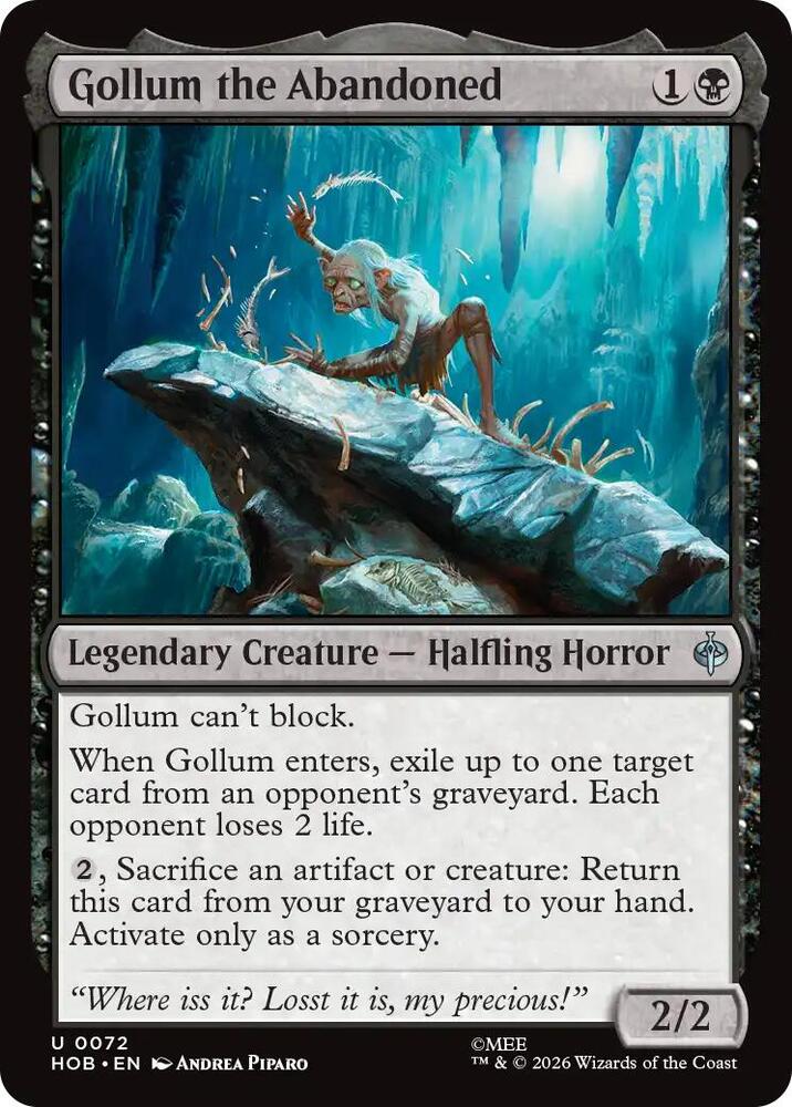 Gollum the Abandoned, HOB, 72, NM, Foil