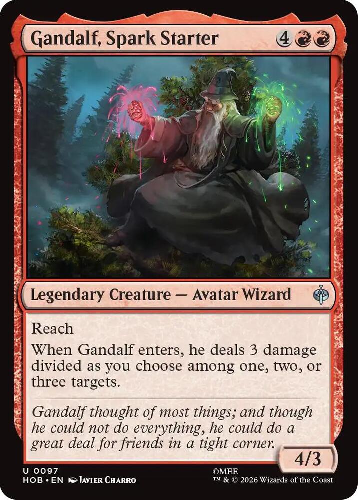 Gandalf, Spark Starter, HOB, 97, NM, Foil