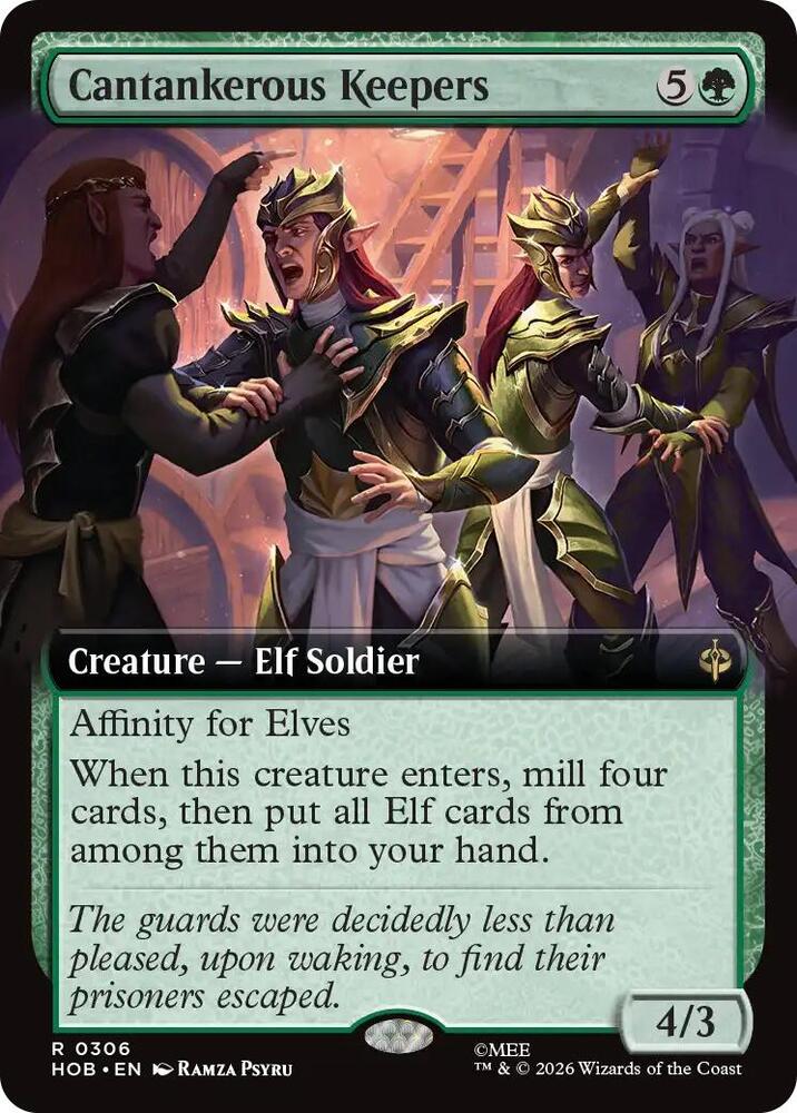 Cantankerous Keepers (Extended Art), HOB, 306, NM, Foil