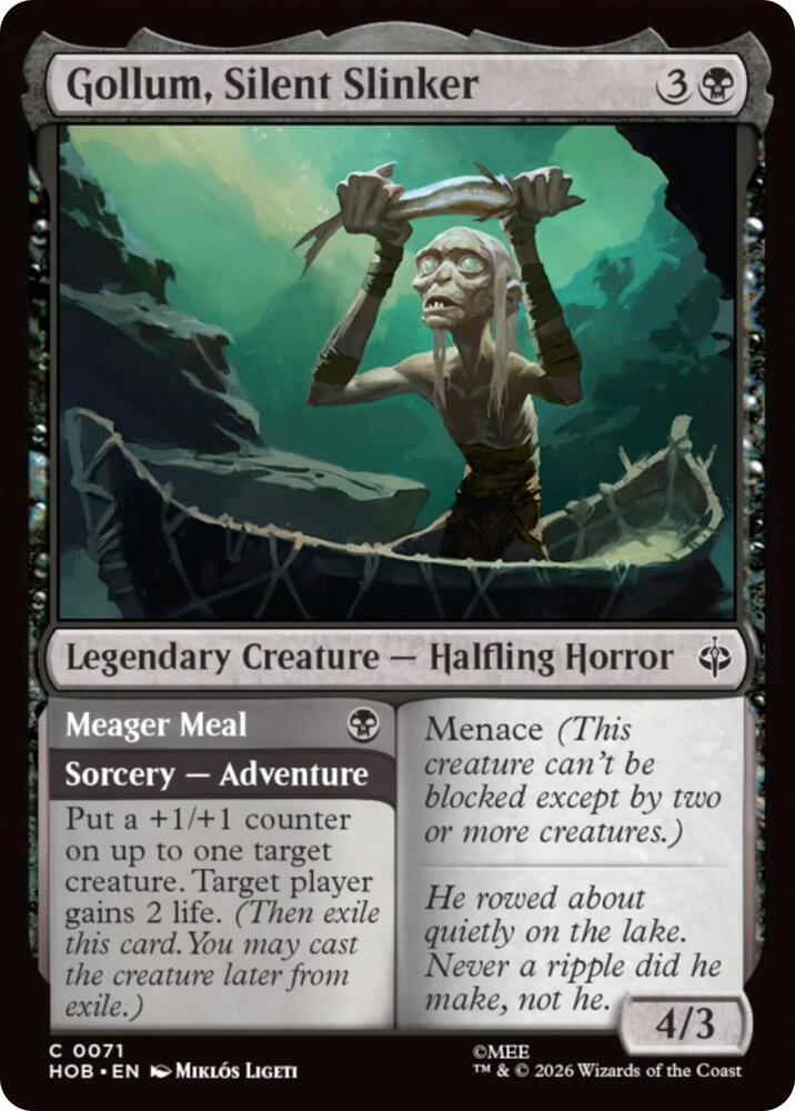 Gollum, Silent Slinker, HOB, 71, NM, Foil