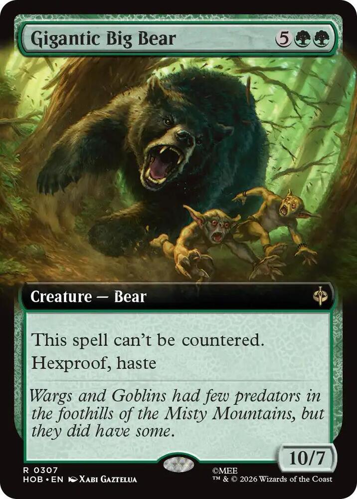 Gigantic Big Bear (Extended Art), HOB, 307, NM, Foil