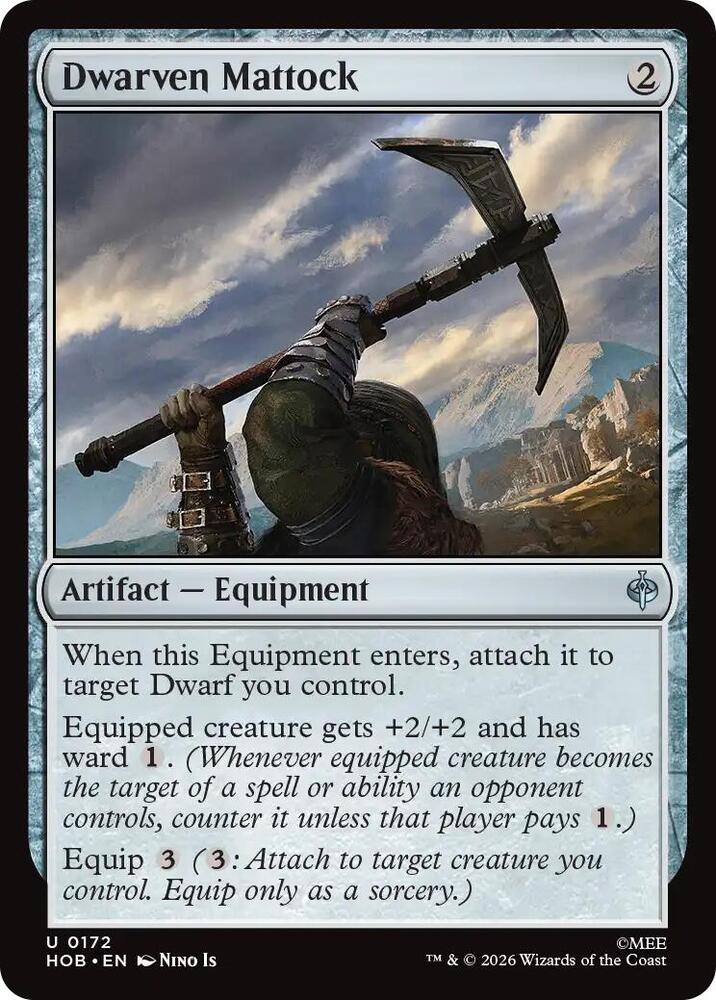 Dwarven Mattock, HOB, 172, NM, Foil