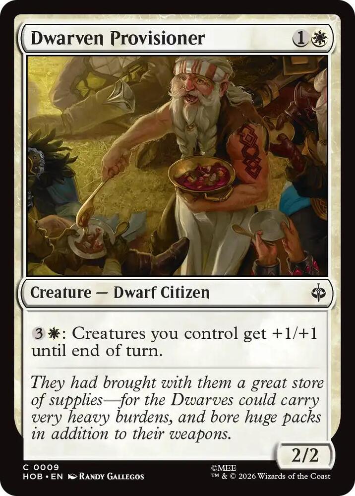 Dwarven Provisioner, HOB, 9, NM