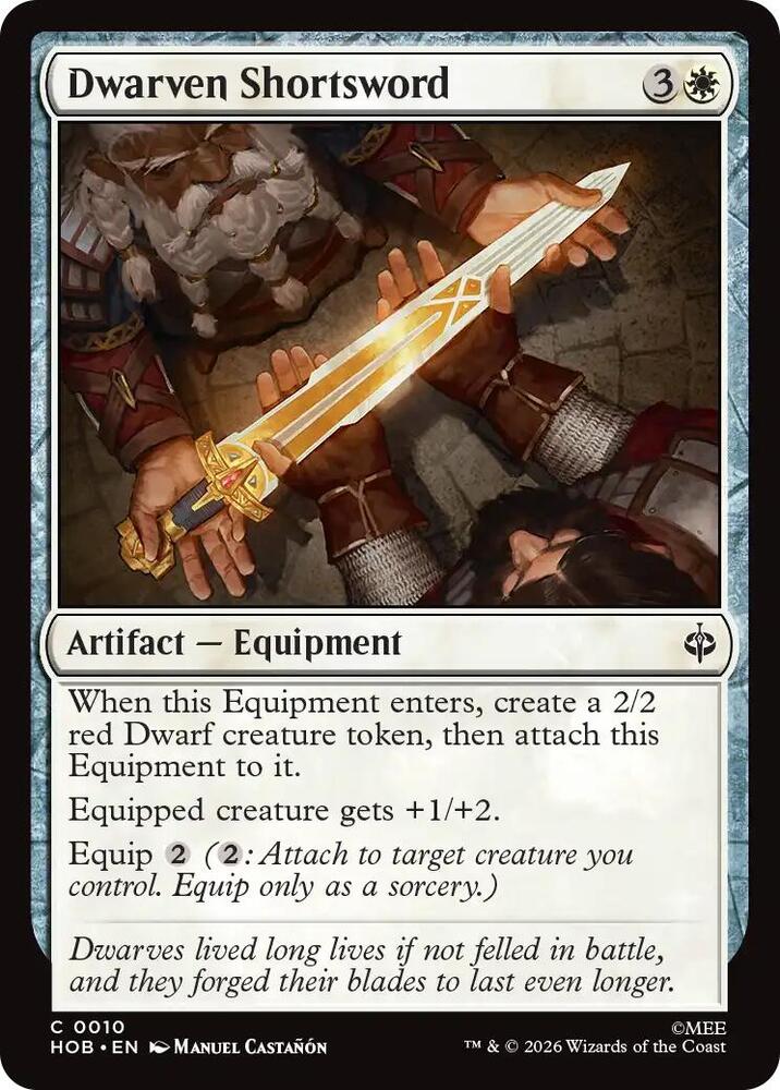 Dwarven Shortsword, HOB, 10, NM, Foil