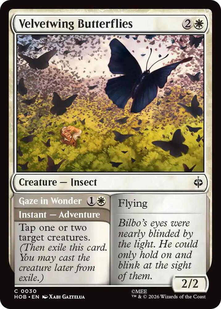 Velvetwing Butterflies, HOB, 30, NM, Foil