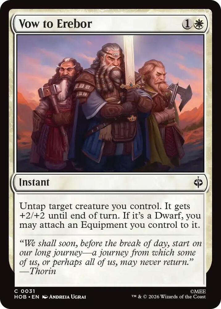 Vow to Erebor, HOB, 31, NM, Foil