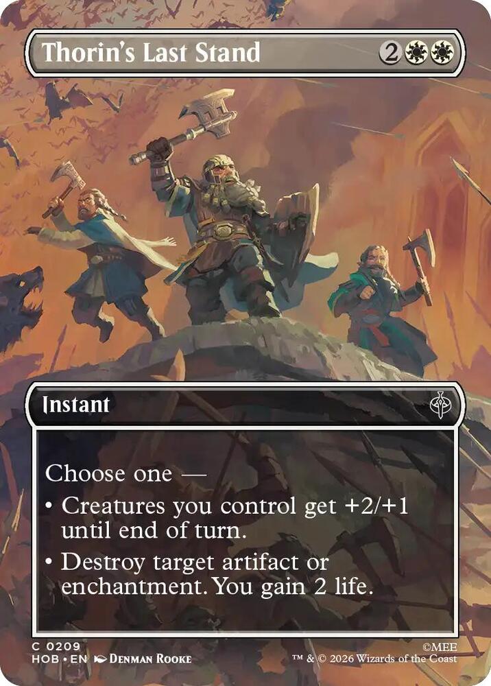 Thorin's Last Stand (Borderless), HOB, 209, NM, Foil