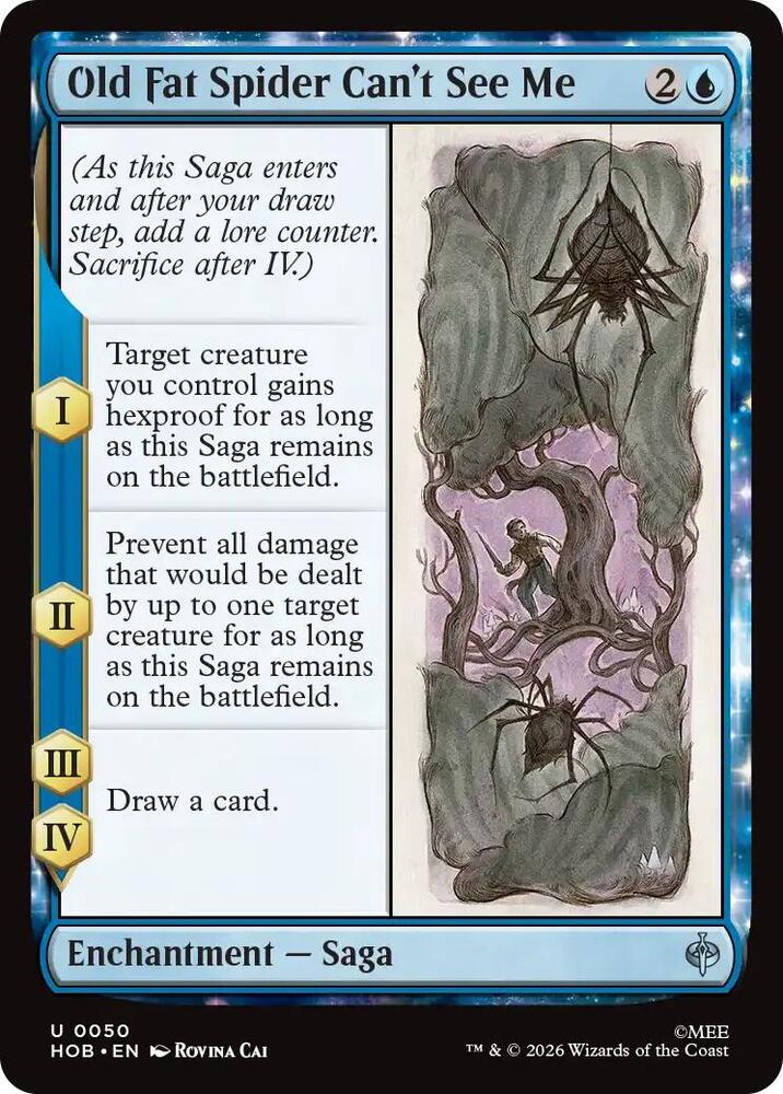 Old Fat Spider Can't See Me, HOB, 50, NM, Foil