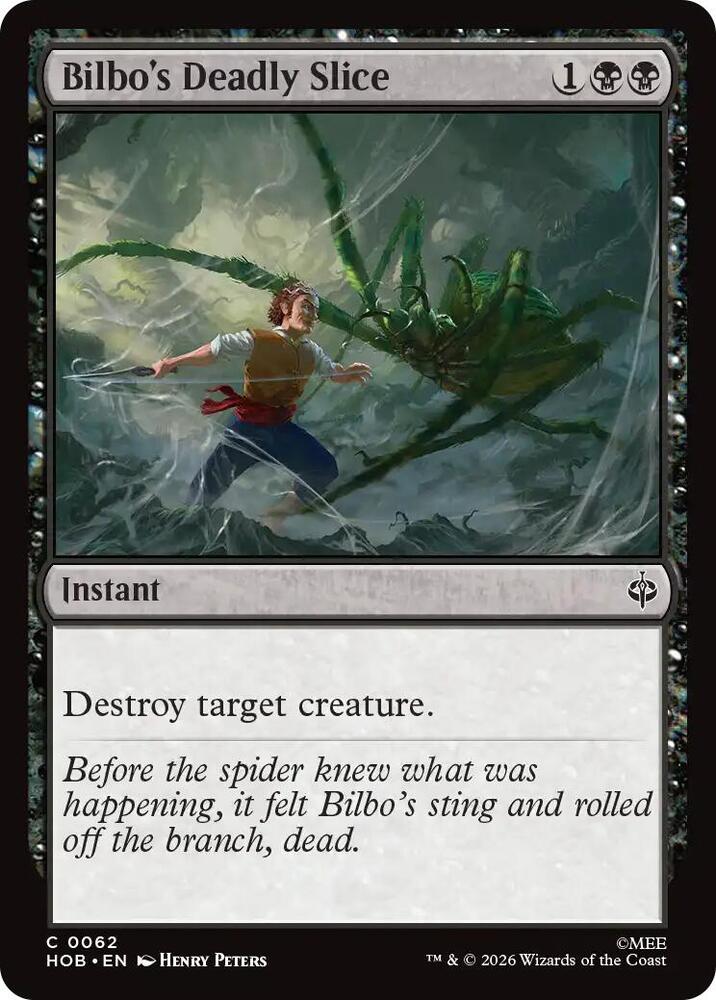Bilbo's Deadly Slice, HOB, 62, NM, Foil