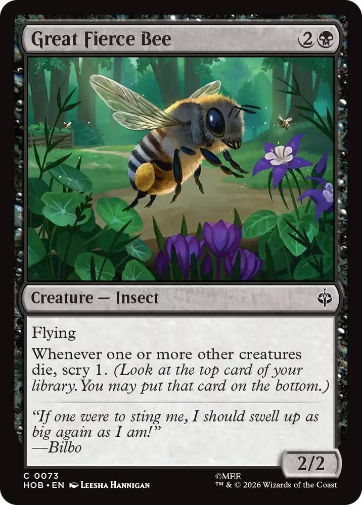 Great Fierce Bee, HOB, 73, NM, Foil