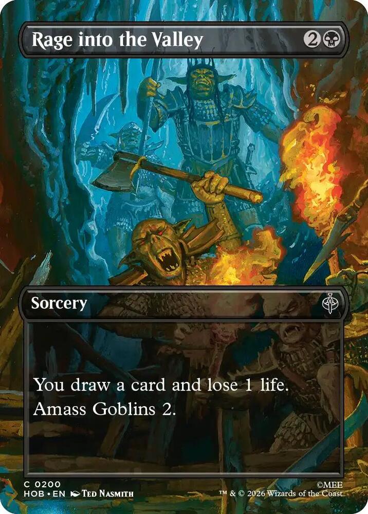 Rage into the Valley (Borderless), HOB, 200, NM, Foil