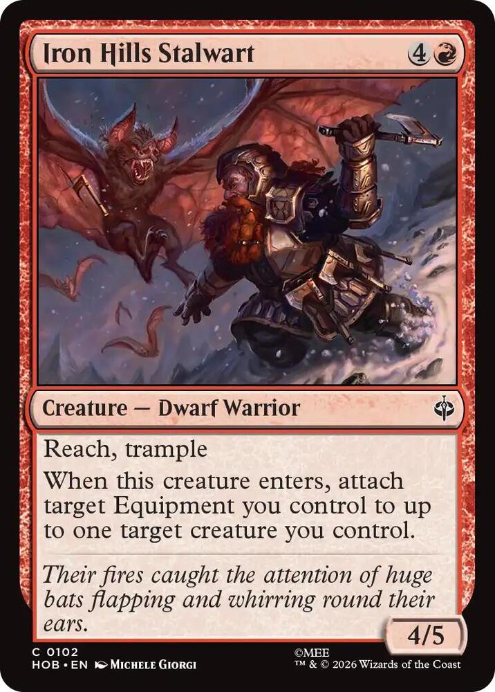 Iron Hills Stalwart, HOB, 102, NM, Foil
