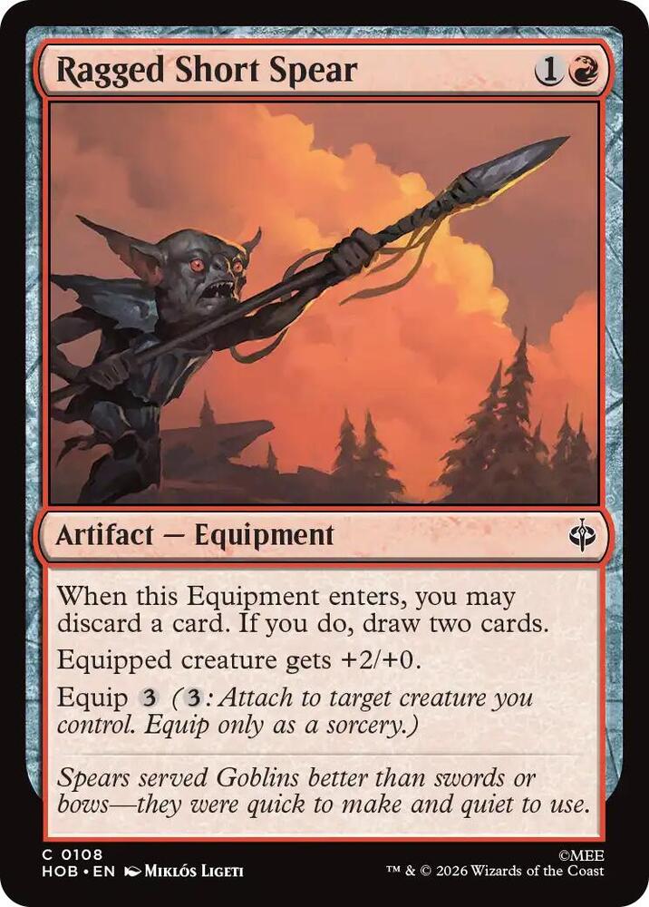 Ragged Short Spear, HOB, 108, NM, Foil