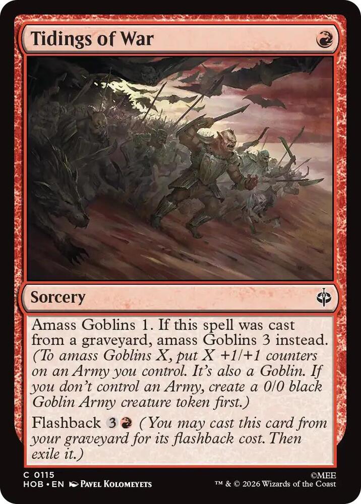 Tidings of War, HOB, 115, NM, Foil