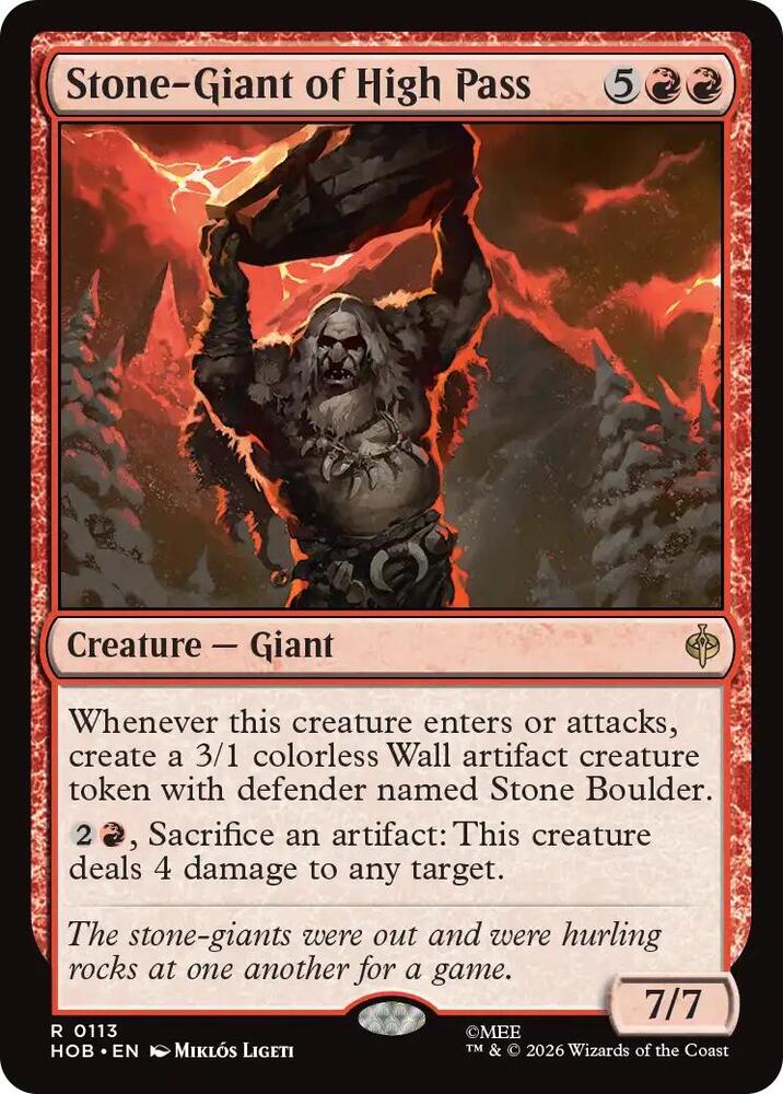 Stone-Giant of High Pass, HOB, 113, NM, Foil