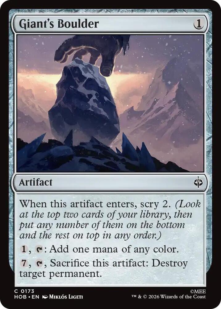 Giant's Boulder, HOB, 173, NM, Foil