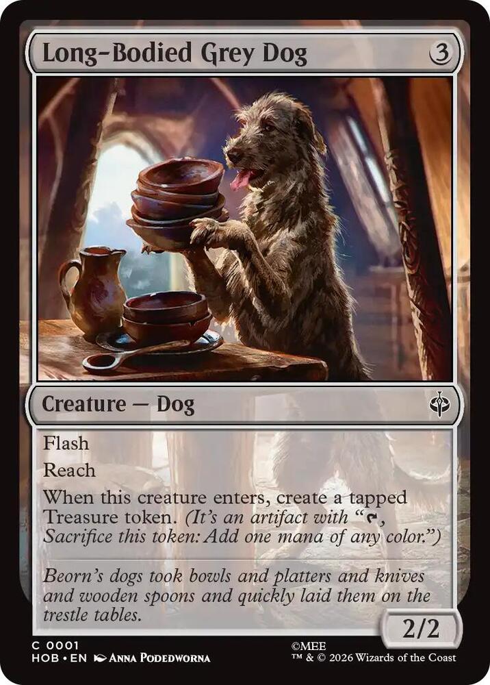 Long-Bodied Grey Dog, HOB, 1, NM, Foil