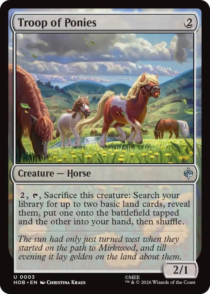 Troop of Ponies, HOB, 3, NM, Foil
