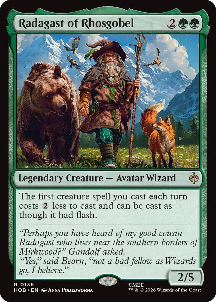 Radagast of Rhosgobel, HOB, 136, NM, Foil