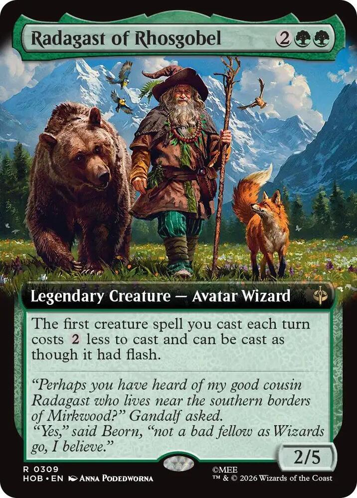Radagast of Rhosgobel (Extended Art), HOB, 309, NM, Foil