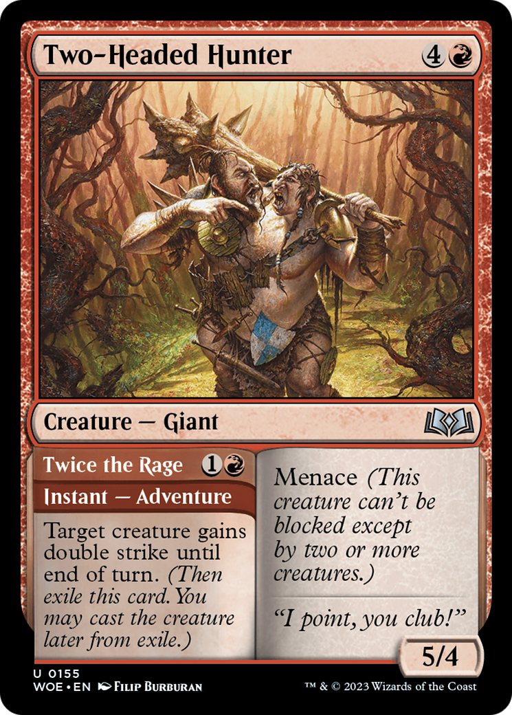 Two-Headed Hunter (DFC) (WOE) 155 - WZRD TCG